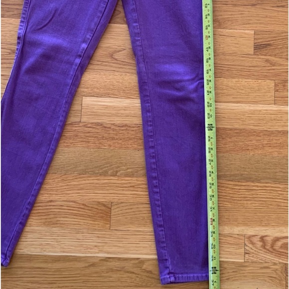 RICH & SKINNY Womens Junior Girls Purple Slim Stretch Jeans Pants Bottom Sz 28 - Picture 4 of 10